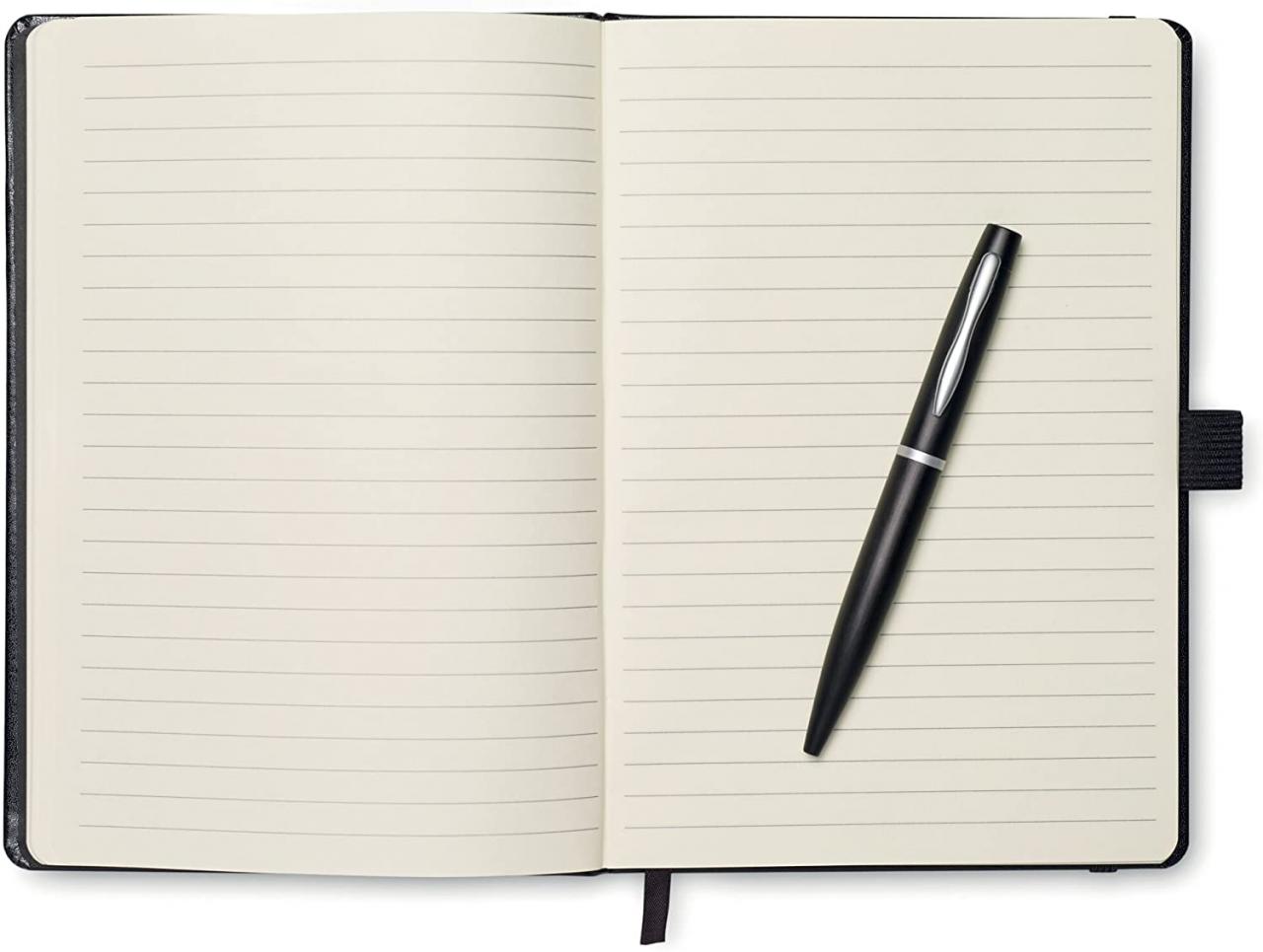 A5 Notebook with Pen - Black: Amazon.co.uk: Office Products